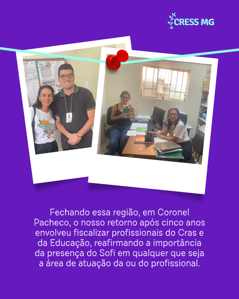 Equipe do CRESS-MG realiza visitas em Rio Novo, na APAE e no CAPS, orientando assistentes sociais.